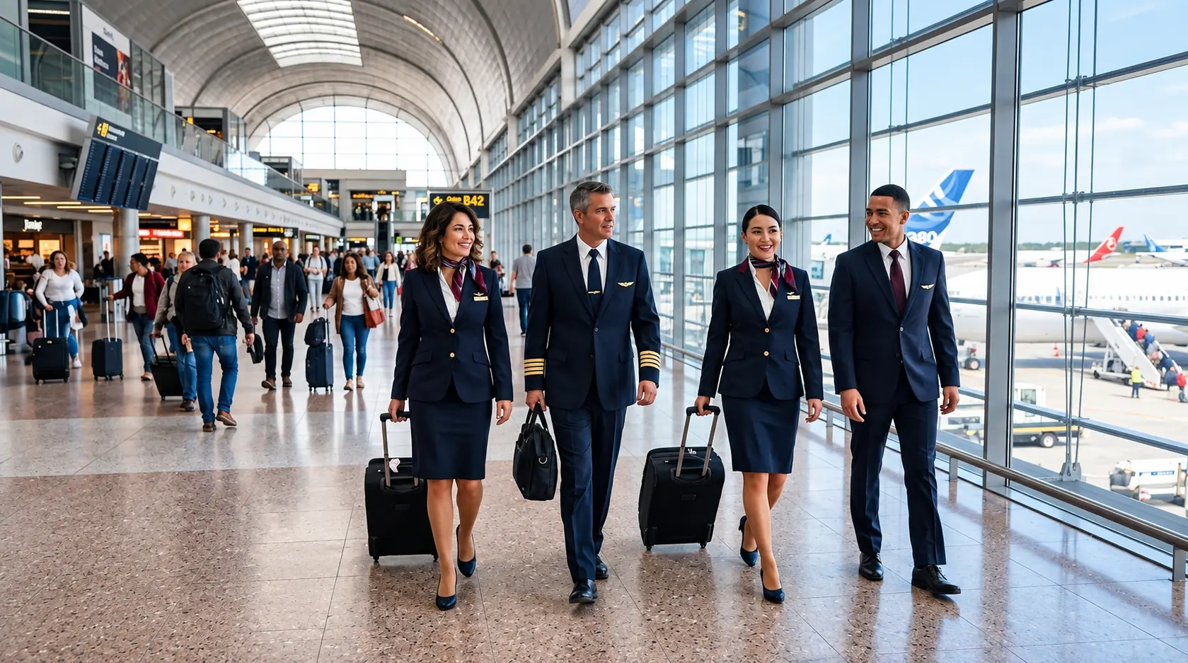 Airline crew uniforms